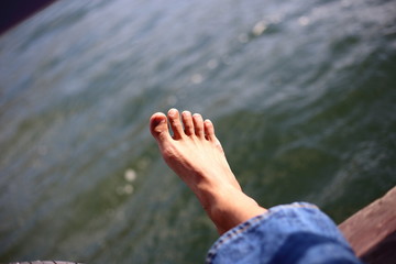 Foot and water