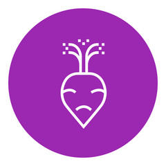 Beet line icon.