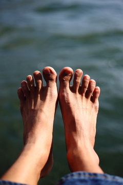Foot and water
