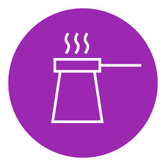 Coffee turk line icon.