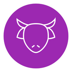 Cow head line icon.