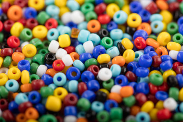 Fototapeta na wymiar Background of colorful plastic beads