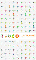 Mega set of light bulb logos