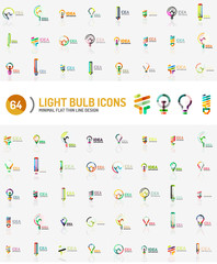 Mega set of light bulb logos