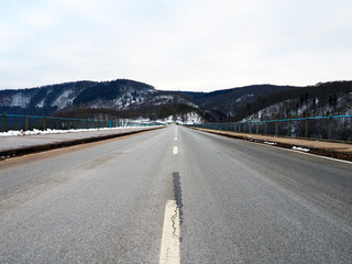 Reservoir dam road in Eifel Germany