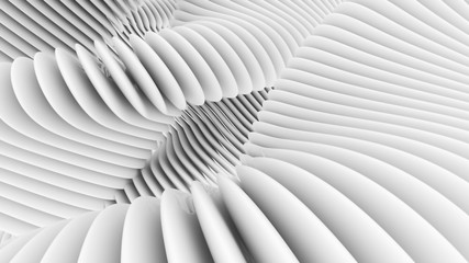 3d rendered white abstract architectural background.