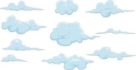 collection of cloud cartoon