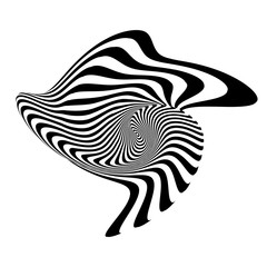 Design monochrome illusion background