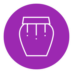 Drum instrument line icon.