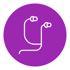 Earphone line icon.