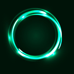 Abstract background with glowing spiral.