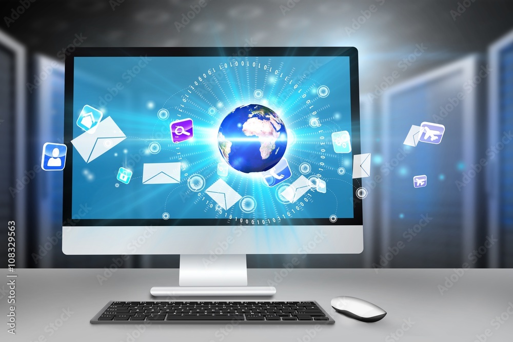 Poster composite image of computer screen