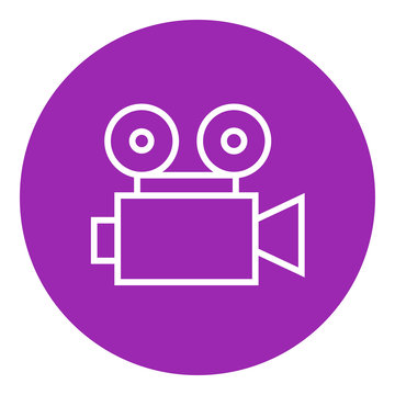recommend clip art: Video camera line icon.