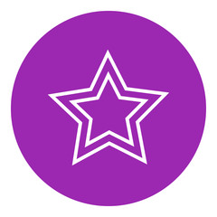 Rating star line icon.