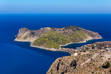 Assos peninsula in Kefalonia, Greece