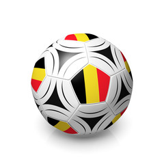 Obraz premium Football with a Belgian flag