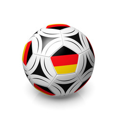 Obraz premium Football with a German flag