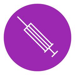 Syringe line icon.