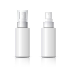 Realistic Cosmetic bottle can sprayer container.