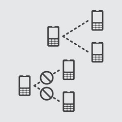 Icon connection and disconnection, conference call