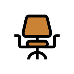 Office chair line icon.