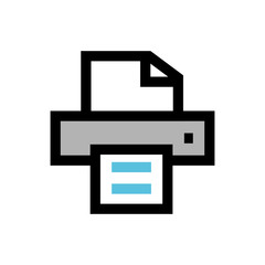 Fax machine line icon.