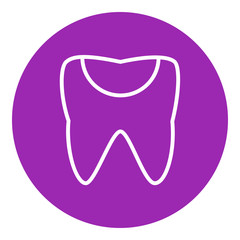 Tooth decay line icon.
