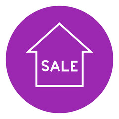 House for sale line icon.