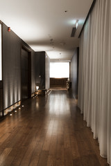 beautiful hall with wooden flooring