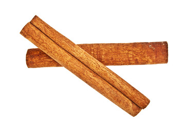 Cinnamon sticks isolated on a white background