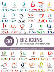 Large set of business line logos