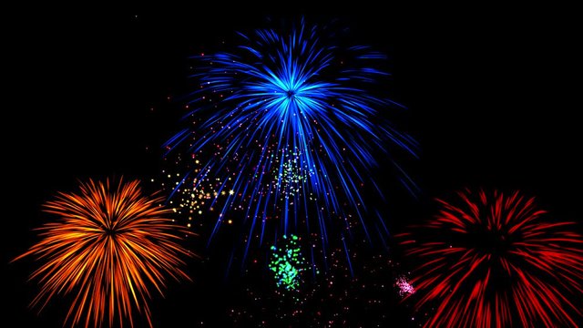 Fireworks animation . 4K Resolution (Ultra HD).