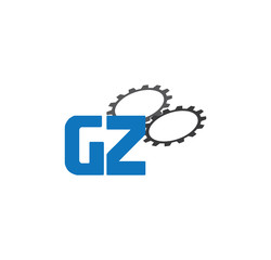 Fototapeta premium gz alphabet with 2 gears
