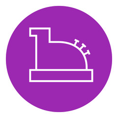 Cash register machine line icon.