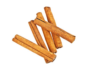 Cinnamon sticks isolated on a white background