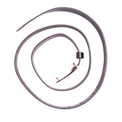 Leather belt isolated over the white background