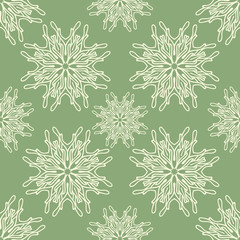 Openwork seamless ornamental pattern of geometric elements. A decorative pattern for printing on fabric, ceramic, paper packaging. The classic color combination.