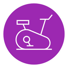 Exercise bike line icon.