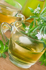 Waldmeisterbowle und frischer Waldmeister