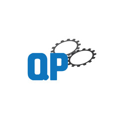 qp alphabet with 2 gears