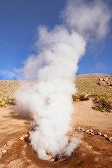 Geothermal phenomena  the El Tatio area  on the  Atacama desert