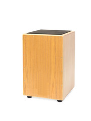 Isolated photograph of a Cajon hand drum