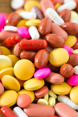 pills isolated on white background