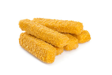 fish sticks isolated on white