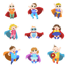 Babies Dressed As Superheroes Set