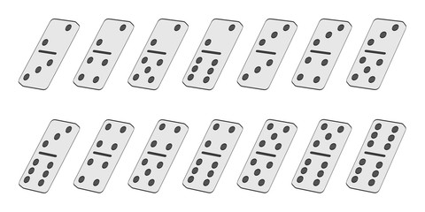 2d cartoon illustration of domino game