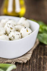 Mozzarella Cheese with Herbs and Oil