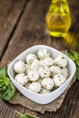 Mozzarella Cheese with Herbs and Oil