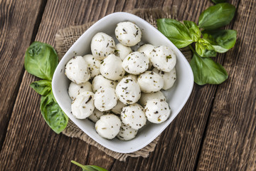 Mozzarella Cheese with Herbs and Oil
