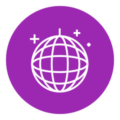 Disco ball line icon.